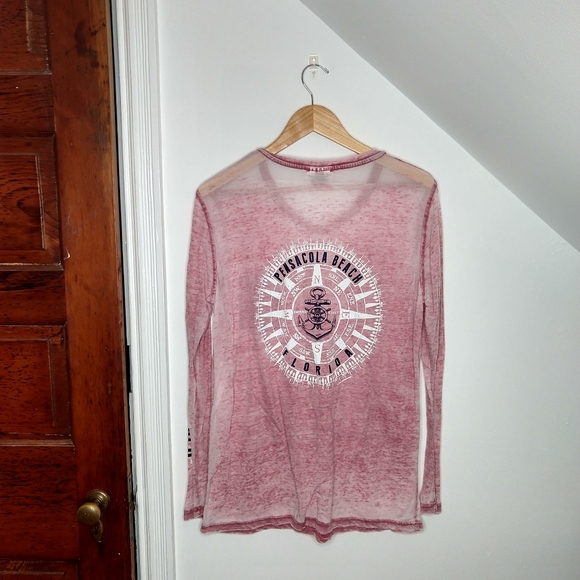 U.S. VINTAGE Pink Burnout Pensacola Graphic Tee - Picture 3 of 10